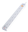 Sansai 6 Way / 6 Outlets Surge Powerboard with Master Switch & Overload Protection